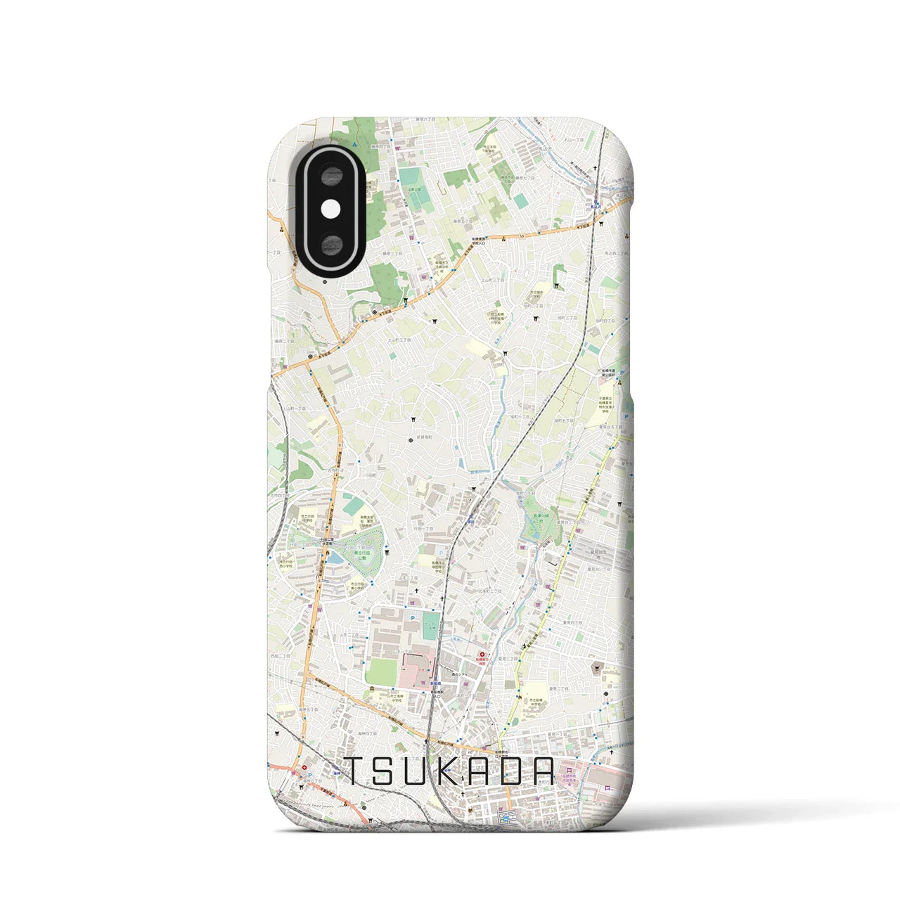 【塚田(千葉県)】地図柄iPhoneケース(バックカバータイプ)