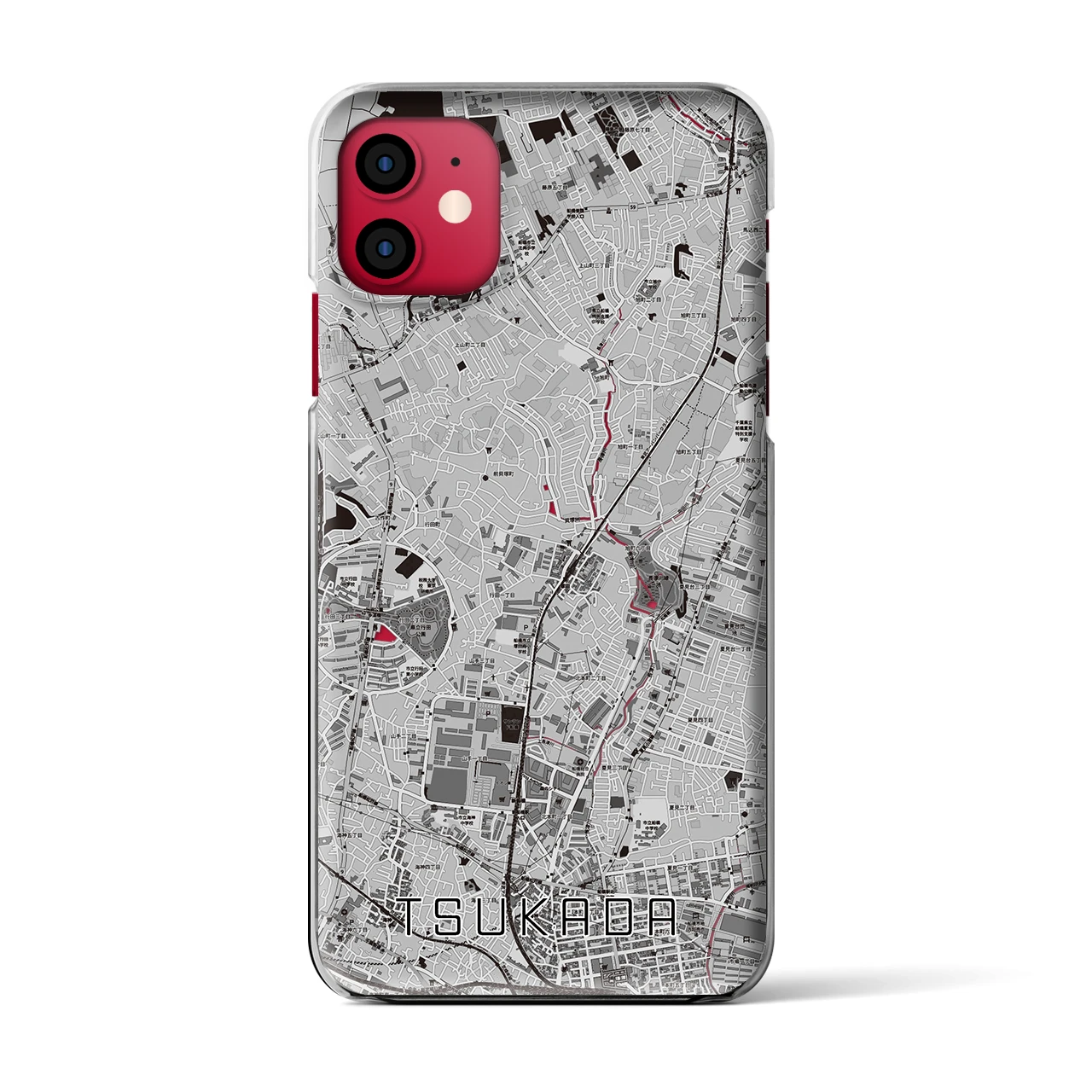 【塚田(千葉県)】地図柄iPhoneケース(クリアタイプ)