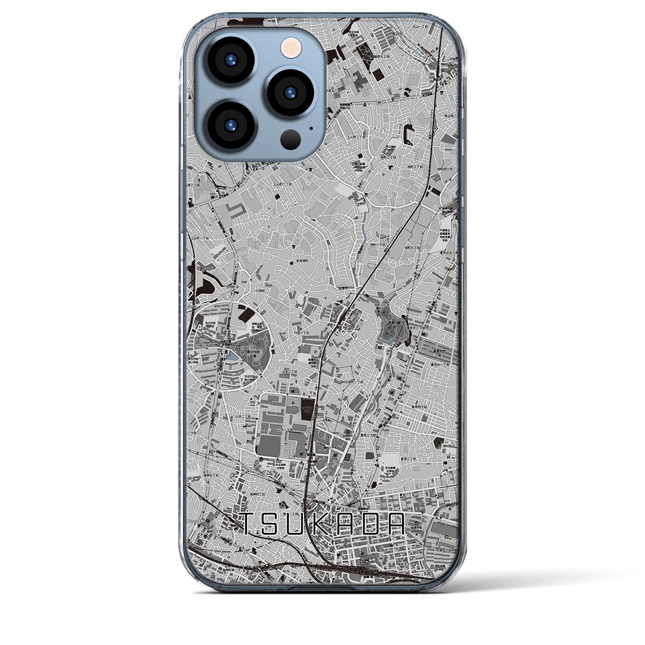 【塚田(千葉県)】地図柄iPhoneケース(クリアタイプ)