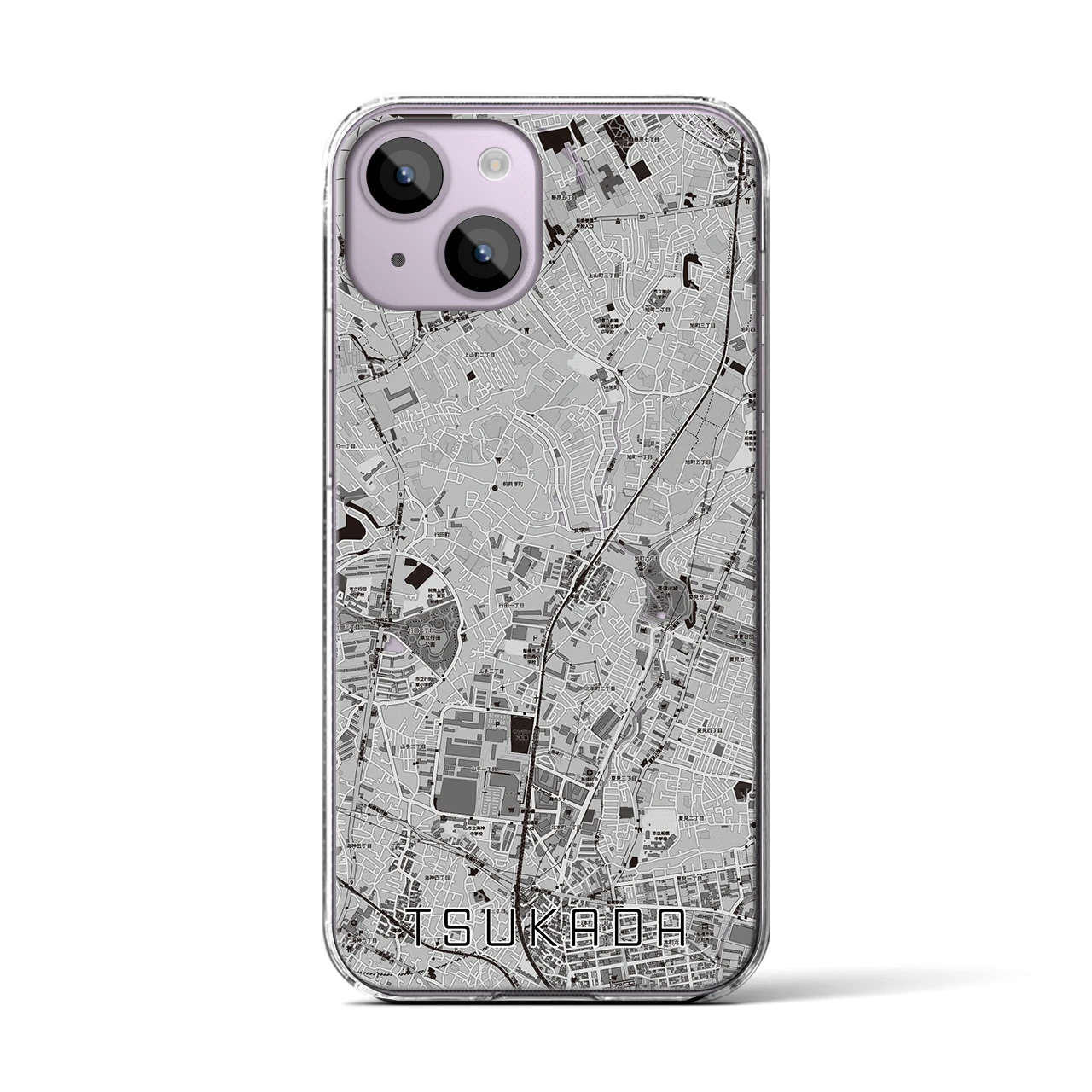 【塚田(千葉県)】地図柄iPhoneケース(クリアタイプ)