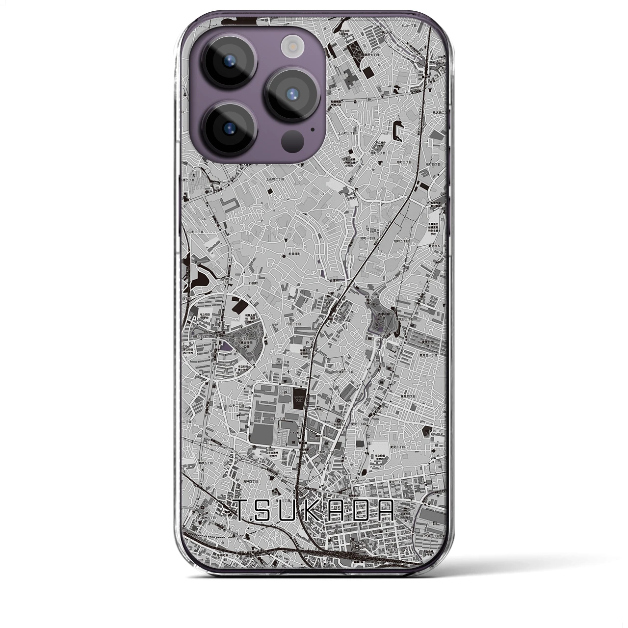 【塚田(千葉県)】地図柄iPhoneケース(クリアタイプ)