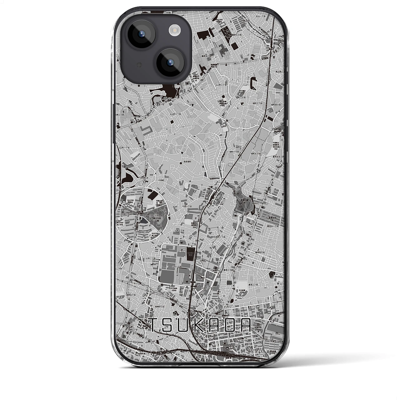 【塚田(千葉県)】地図柄iPhoneケース(クリアタイプ)