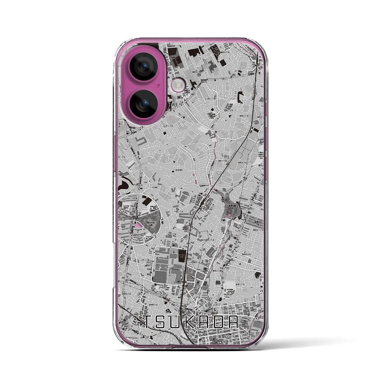 【塚田(千葉県)】地図柄iPhoneケース(クリアタイプ)