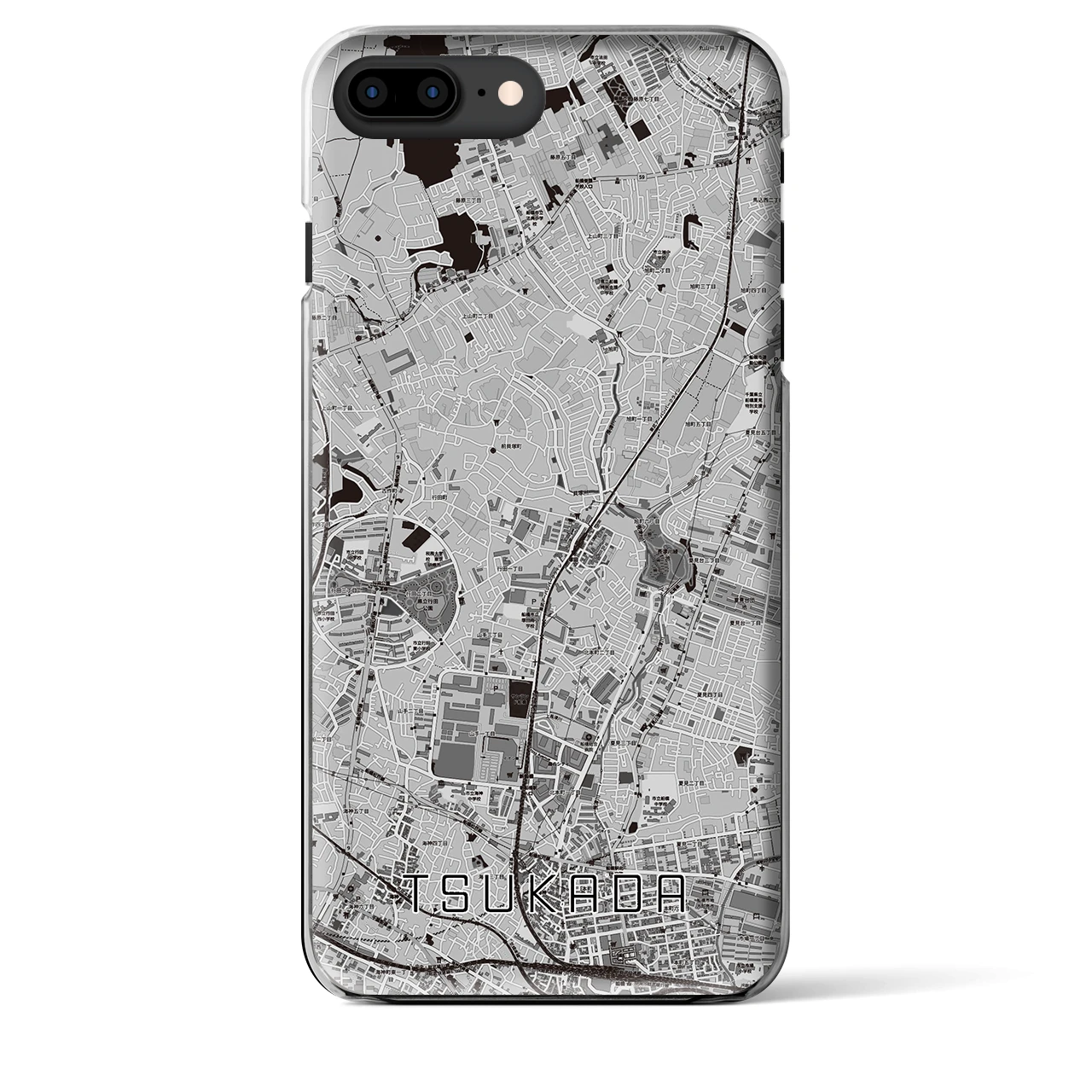 【塚田(千葉県)】地図柄iPhoneケース(クリアタイプ)