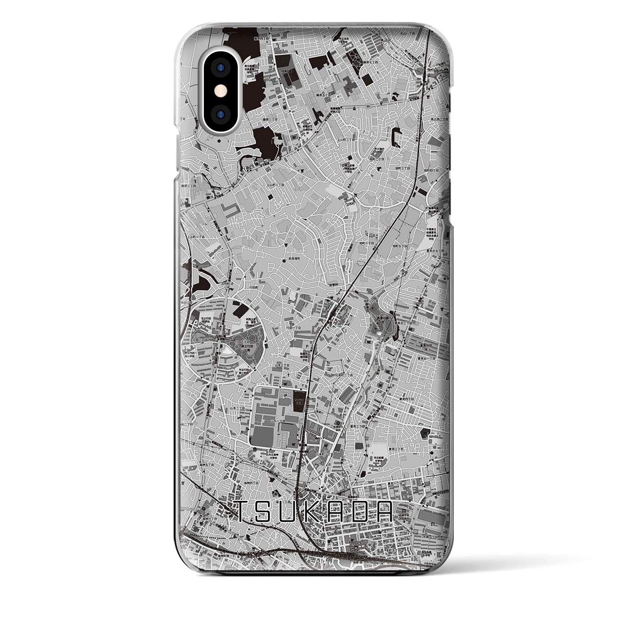 【塚田(千葉県)】地図柄iPhoneケース(クリアタイプ)