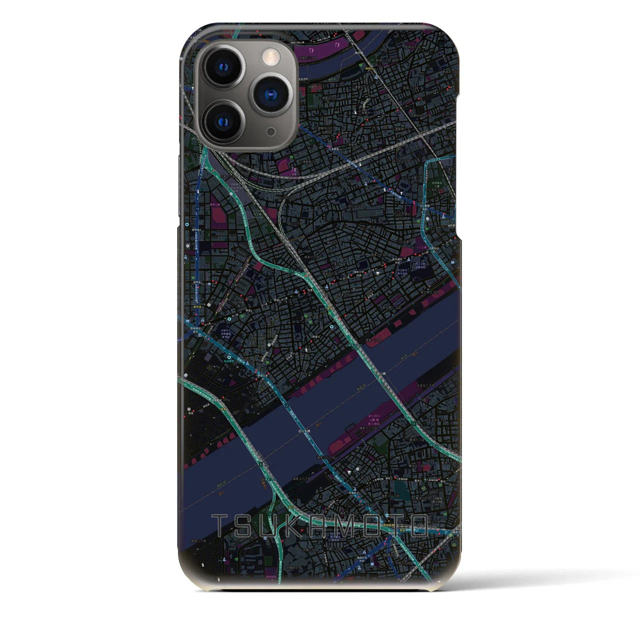 【塚本(大阪府)】地図柄iPhoneケース(バックカバータイプ)