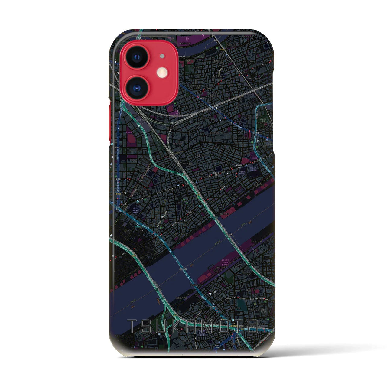 【塚本(大阪府)】地図柄iPhoneケース(バックカバータイプ)