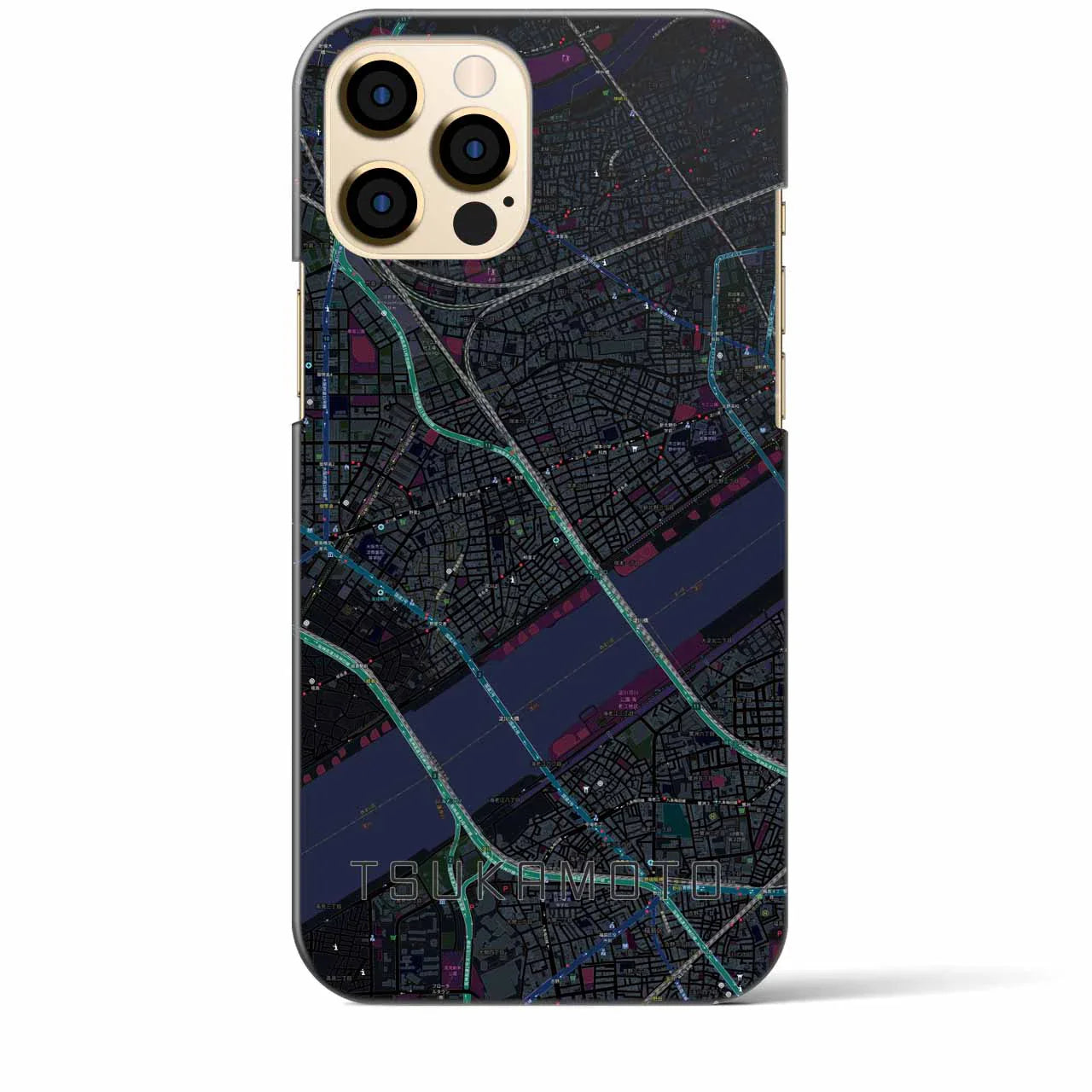 【塚本(大阪府)】地図柄iPhoneケース(バックカバータイプ)