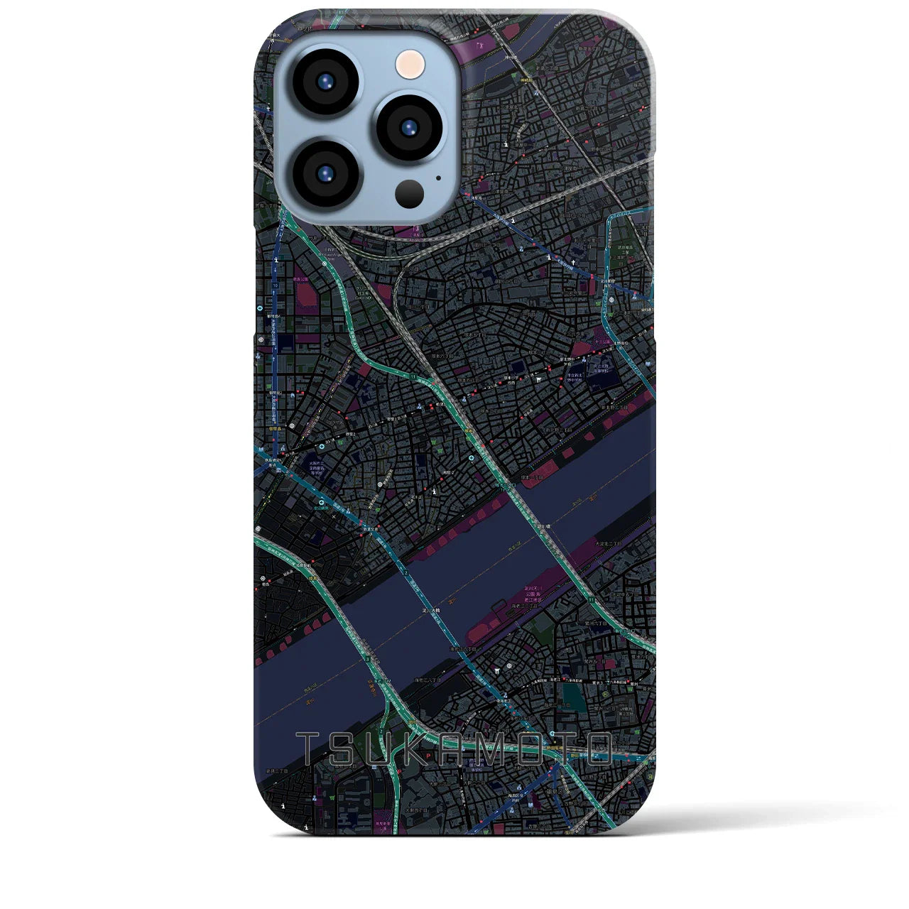 【塚本(大阪府)】地図柄iPhoneケース(バックカバータイプ)