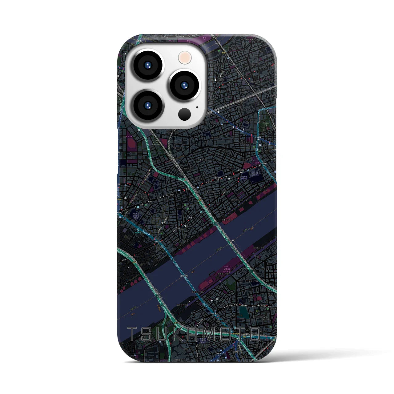 【塚本(大阪府)】地図柄iPhoneケース(バックカバータイプ)