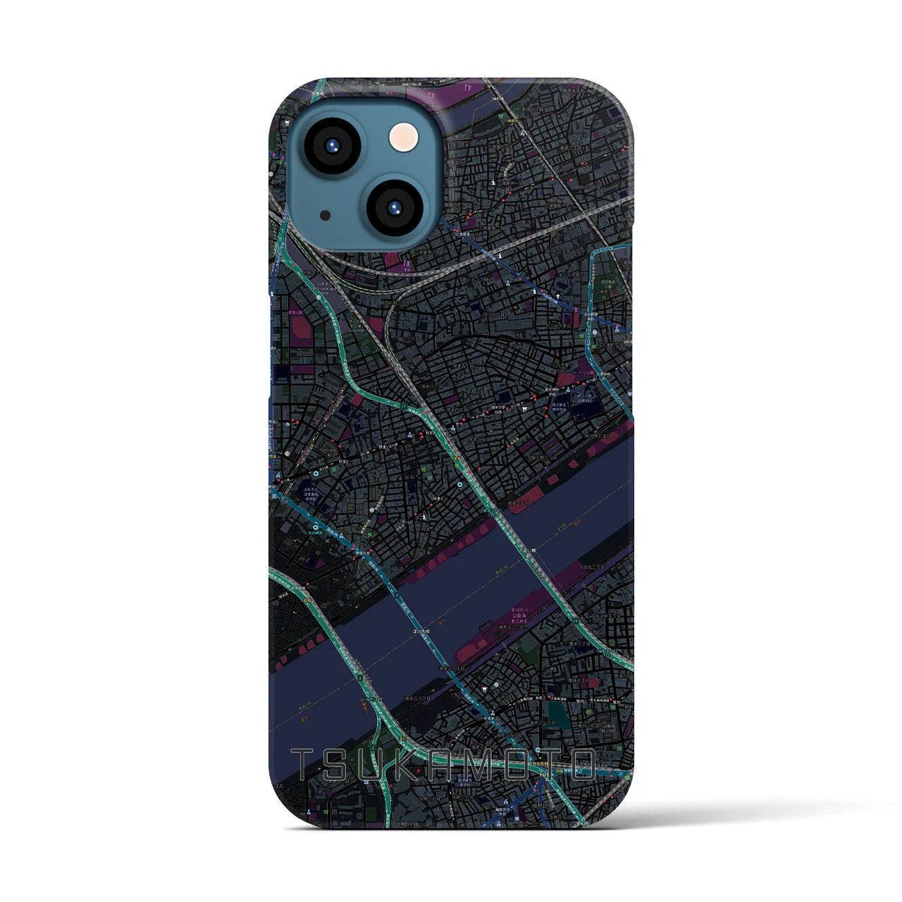 【塚本(大阪府)】地図柄iPhoneケース(バックカバータイプ)