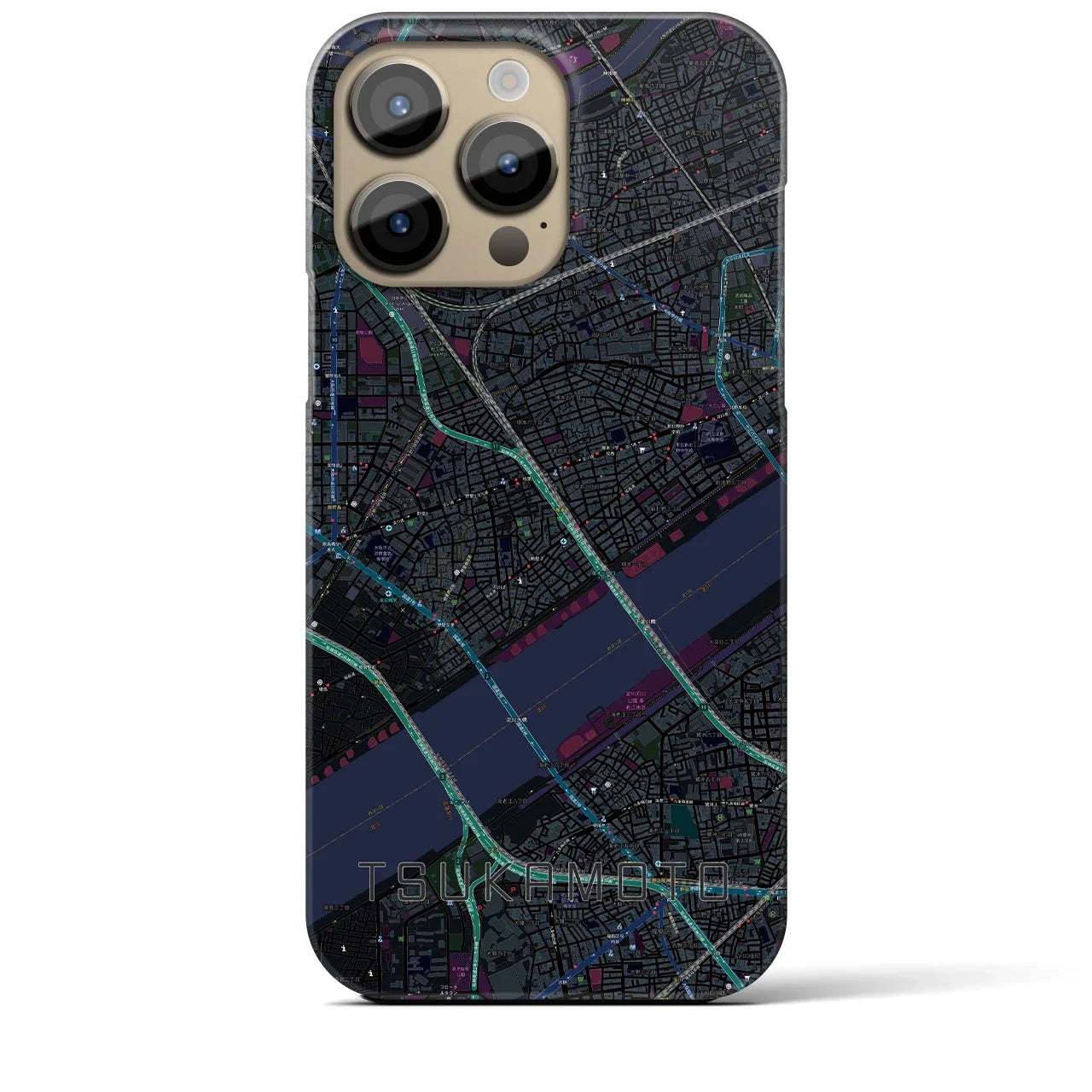 【塚本(大阪府)】地図柄iPhoneケース(バックカバータイプ)