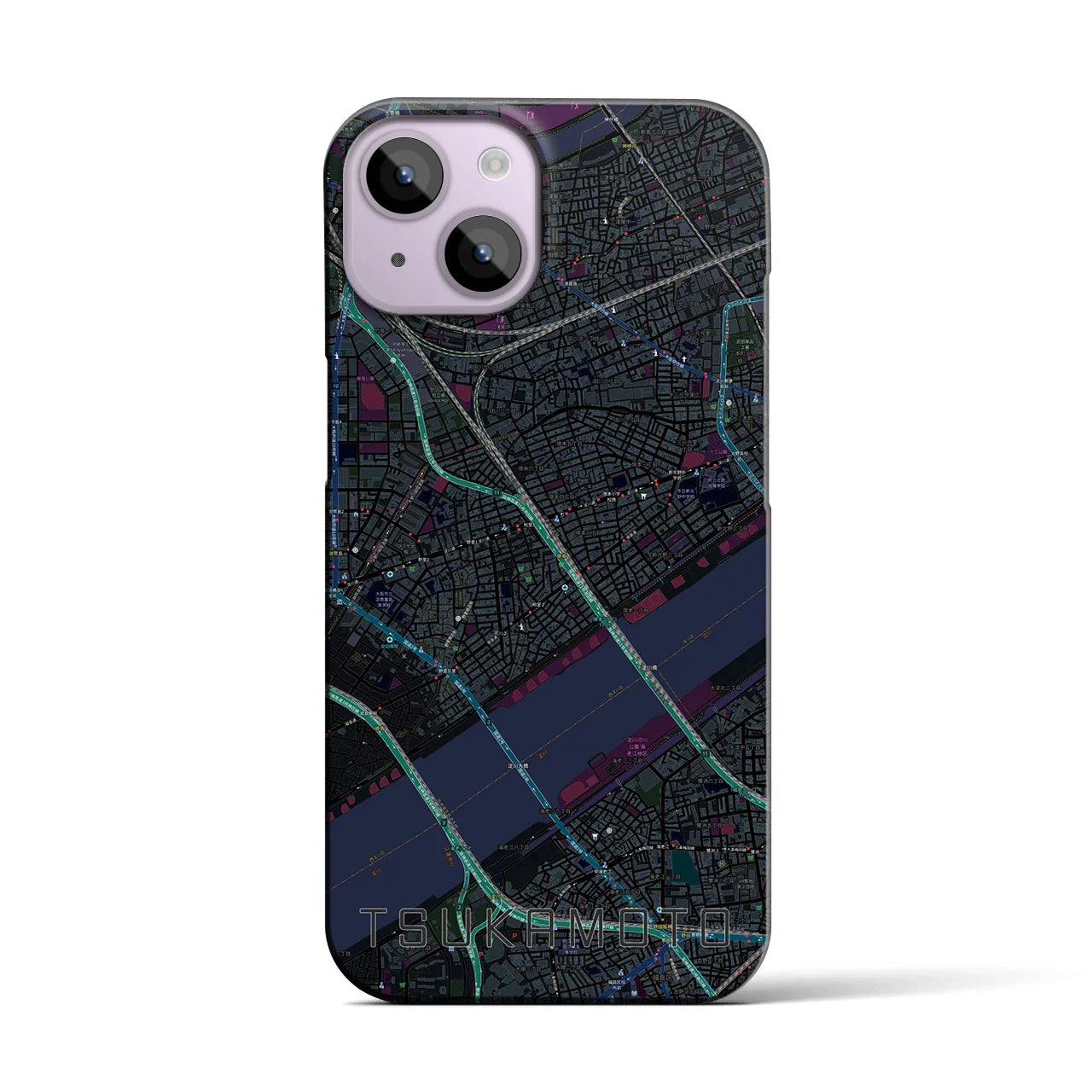 【塚本(大阪府)】地図柄iPhoneケース(バックカバータイプ)