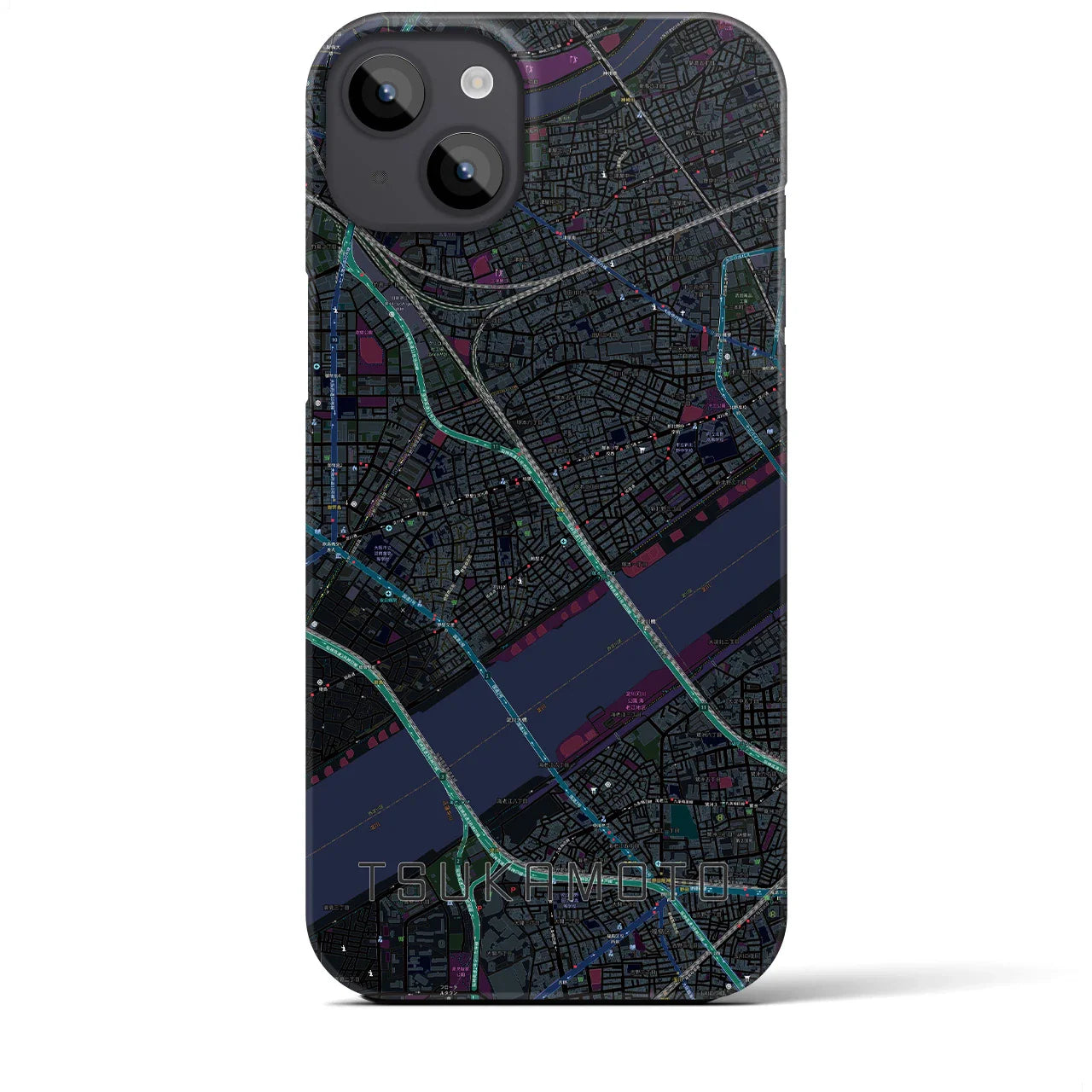 【塚本(大阪府)】地図柄iPhoneケース(バックカバータイプ)