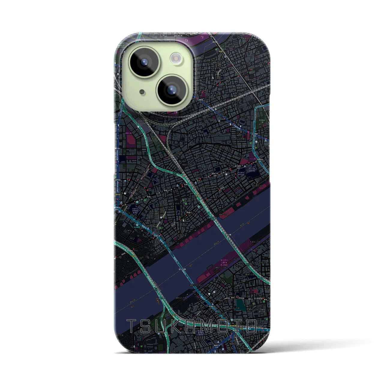 【塚本(大阪府)】地図柄iPhoneケース(バックカバータイプ)