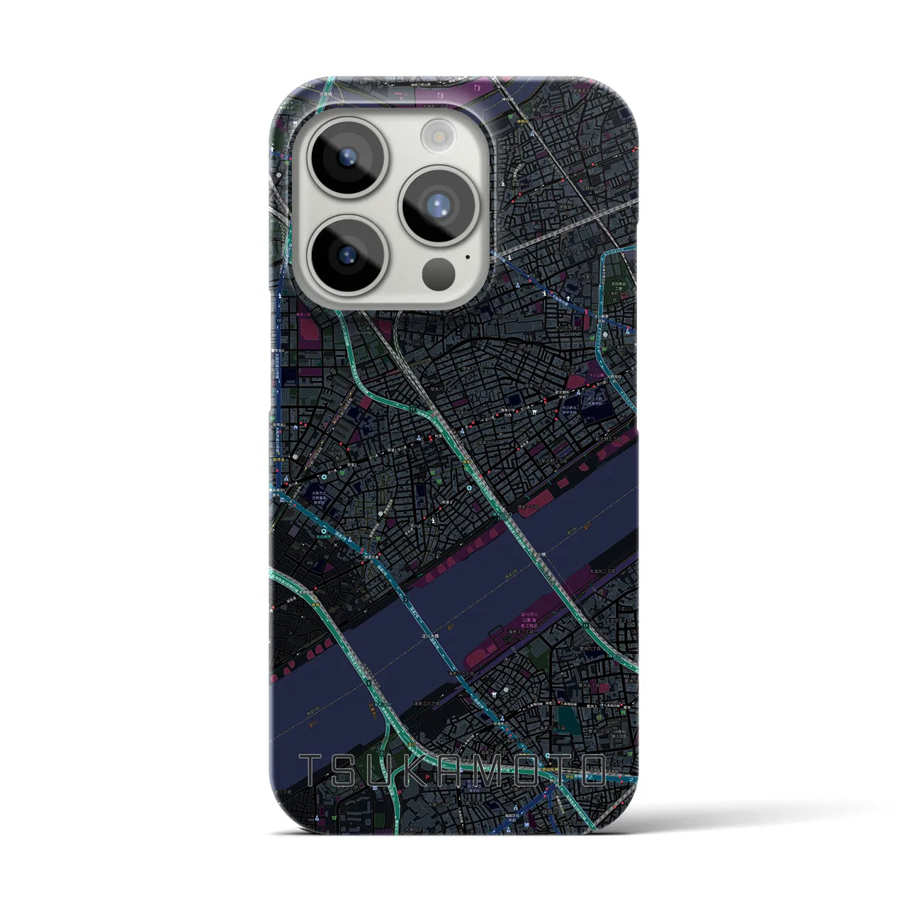 【塚本(大阪府)】地図柄iPhoneケース(バックカバータイプ)
