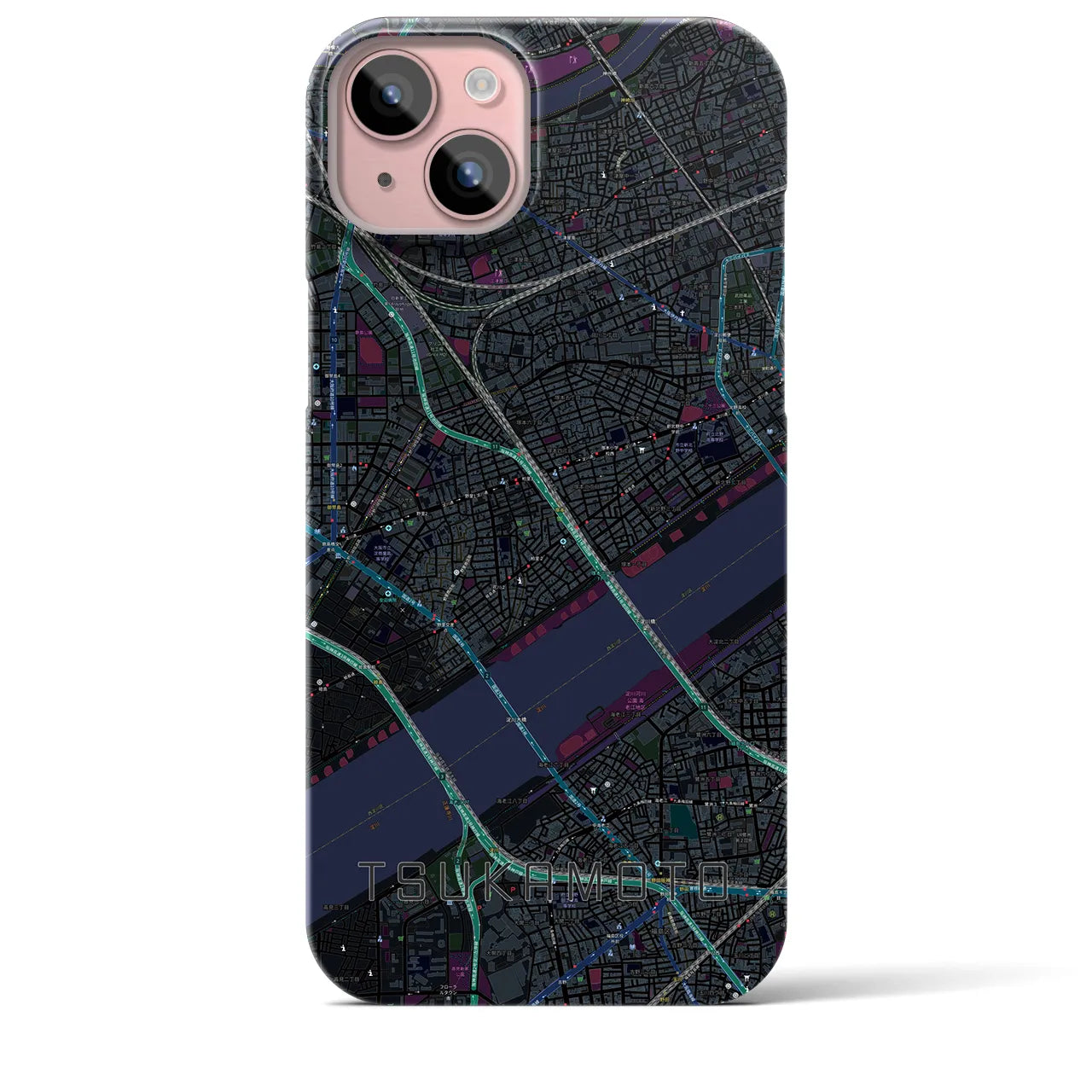 【塚本(大阪府)】地図柄iPhoneケース(バックカバータイプ)