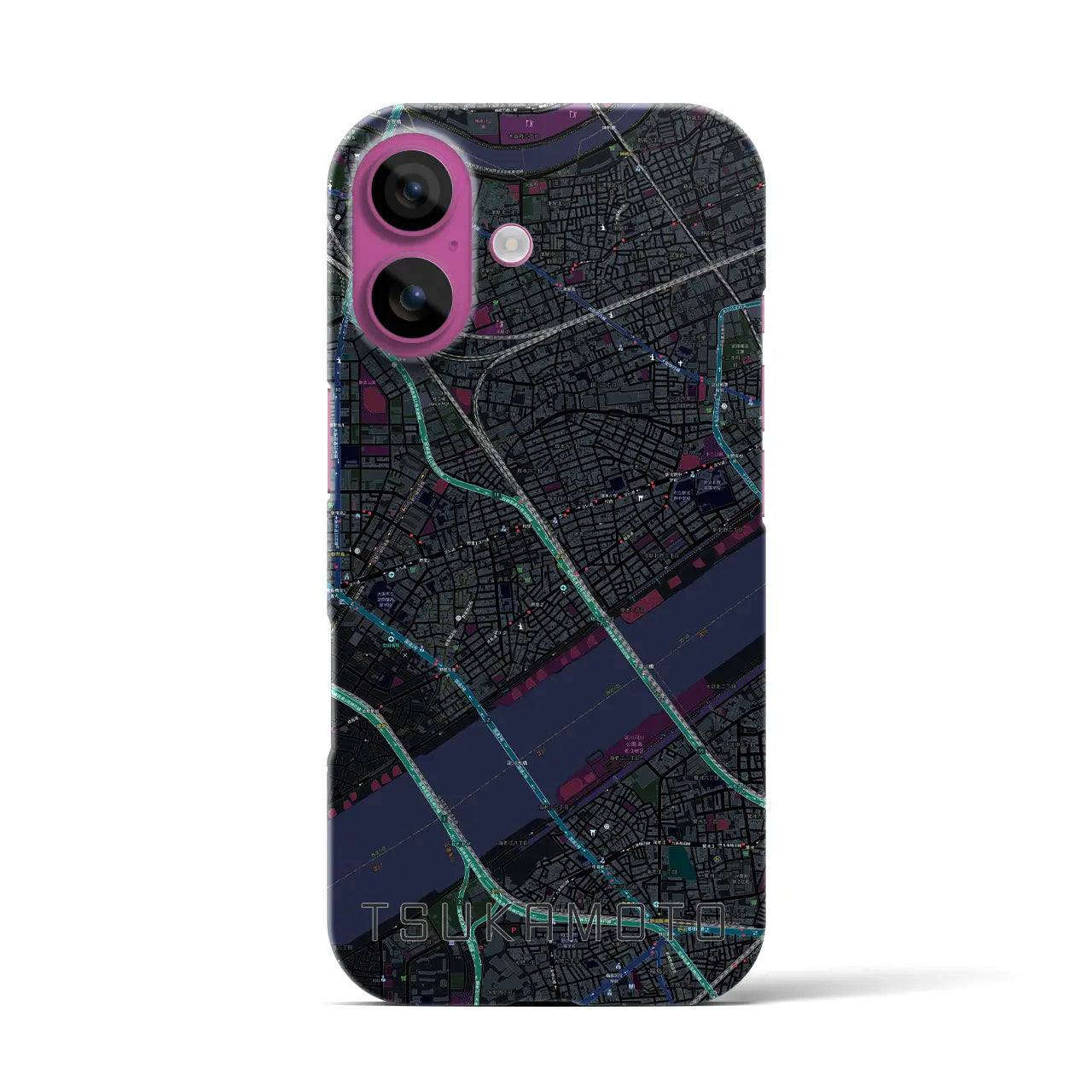 【塚本(大阪府)】地図柄iPhoneケース(バックカバータイプ)