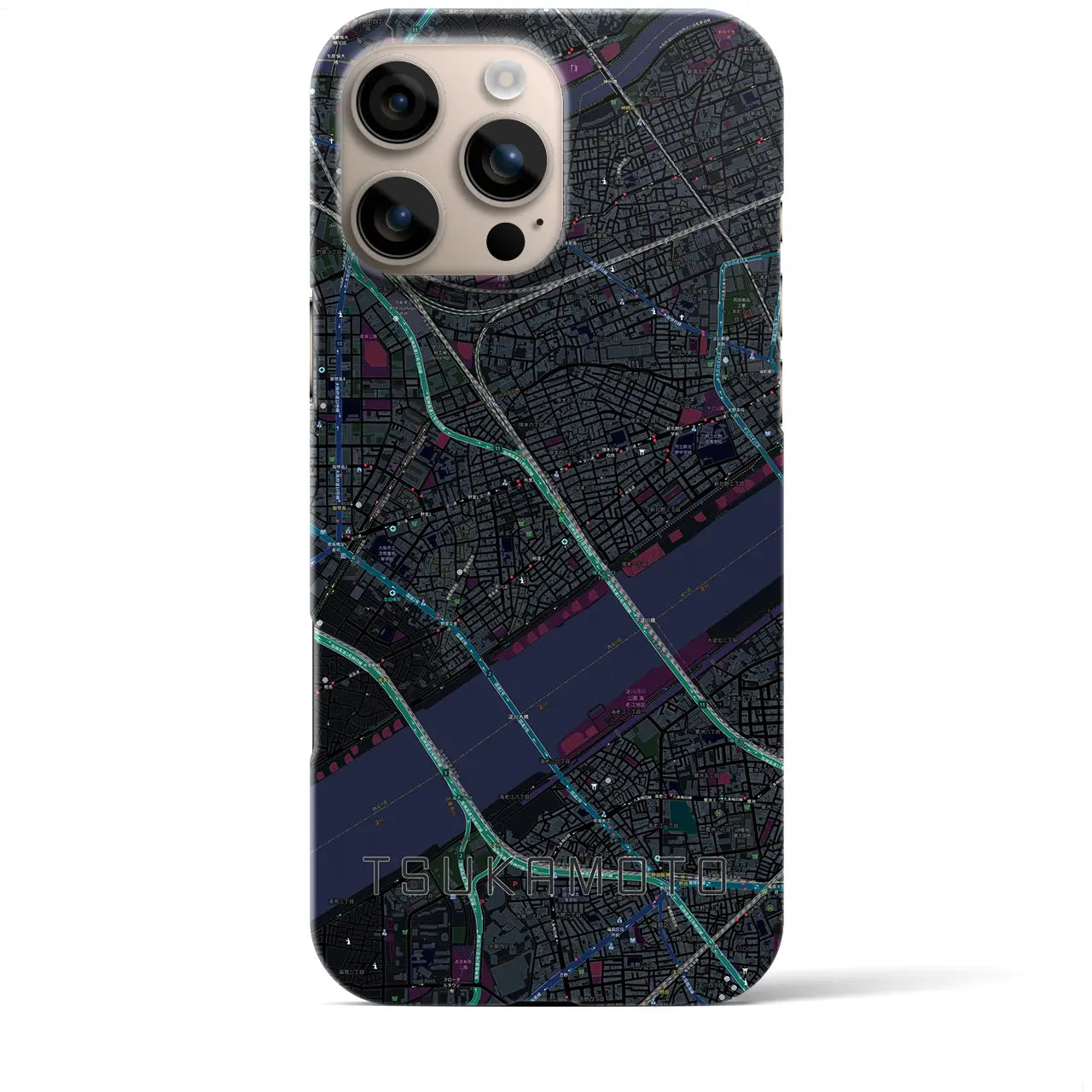 【塚本(大阪府)】地図柄iPhoneケース(バックカバータイプ)