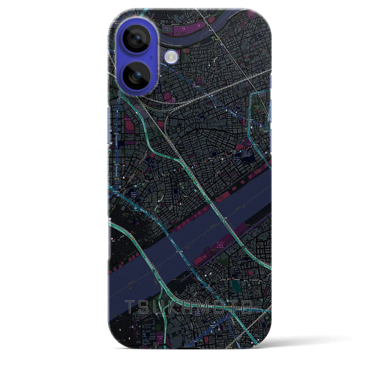 【塚本(大阪府)】地図柄iPhoneケース(バックカバータイプ)