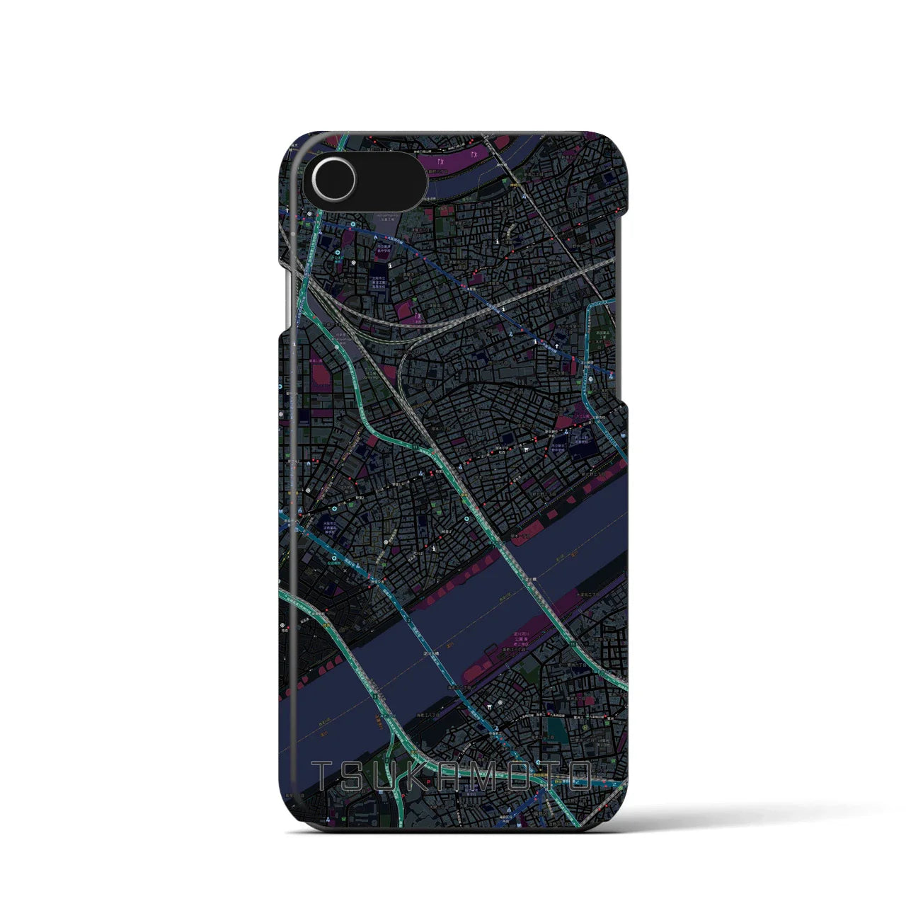 【塚本(大阪府)】地図柄iPhoneケース(バックカバータイプ)