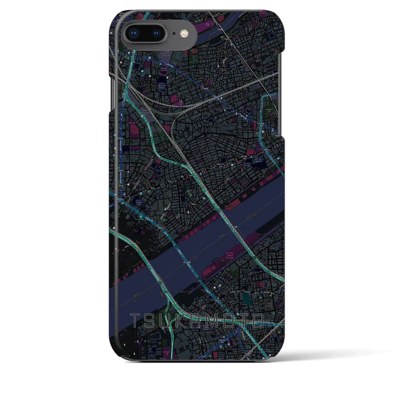【塚本(大阪府)】地図柄iPhoneケース(バックカバータイプ)