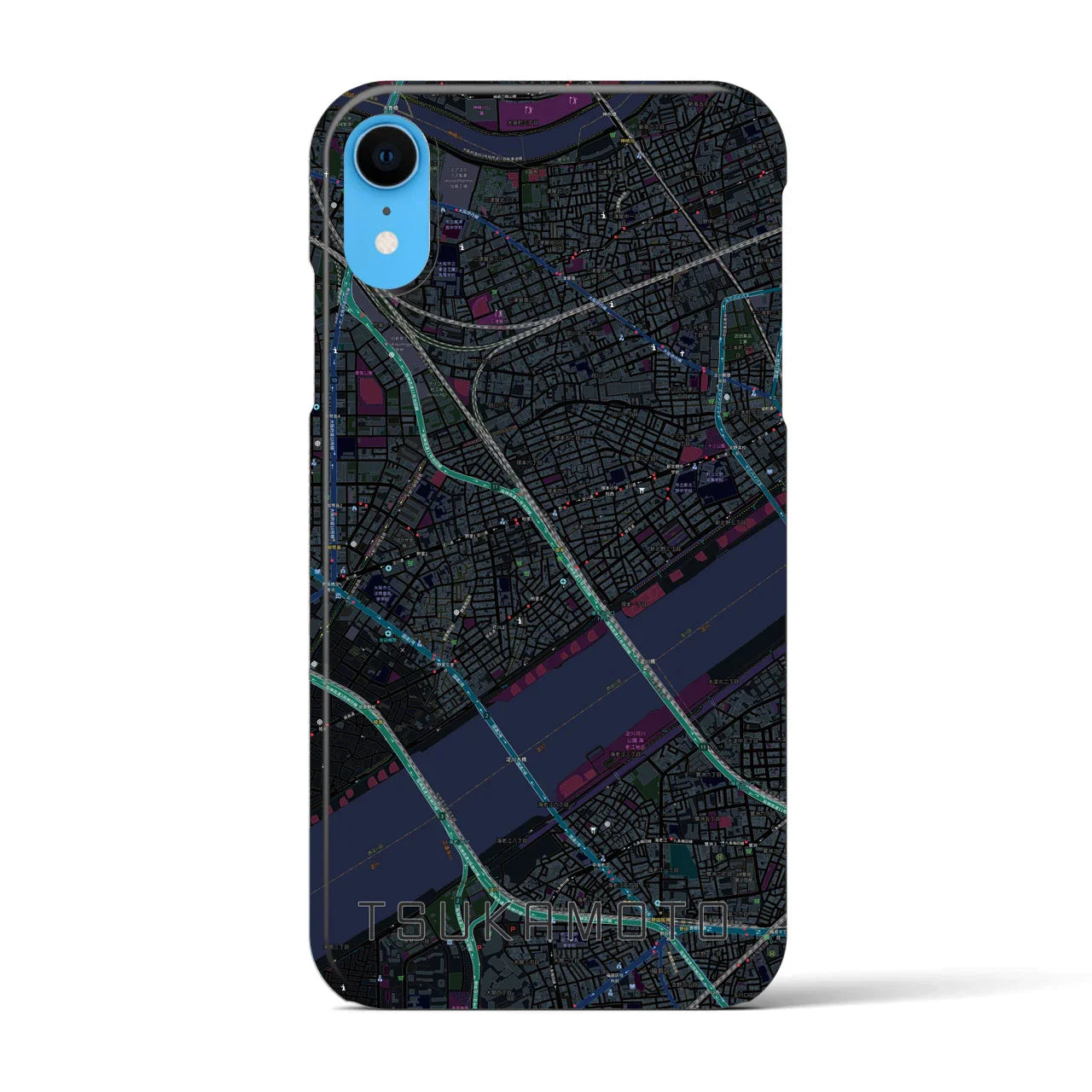 【塚本(大阪府)】地図柄iPhoneケース(バックカバータイプ)