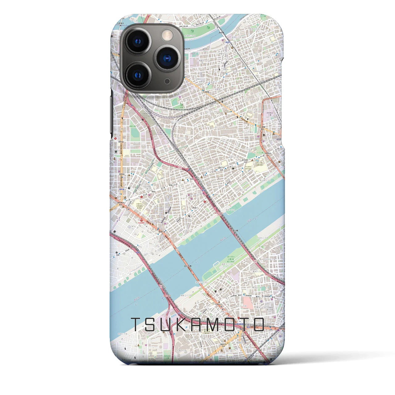 【塚本(大阪府)】地図柄iPhoneケース(バックカバータイプ)