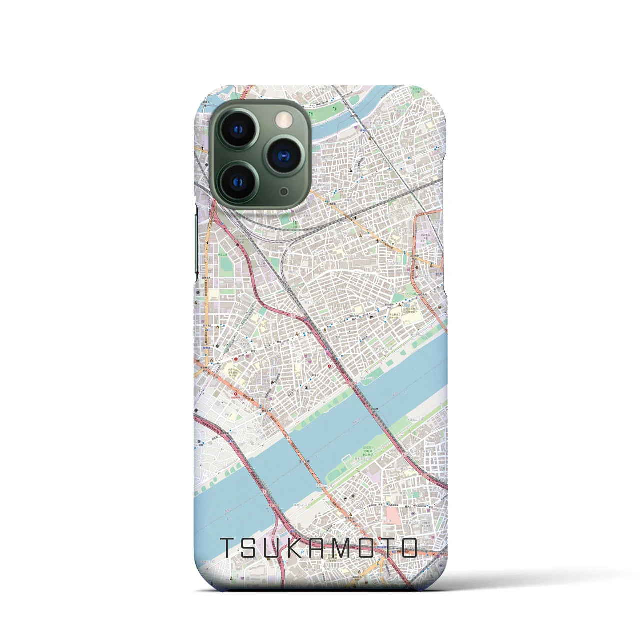 【塚本(大阪府)】地図柄iPhoneケース(バックカバータイプ)