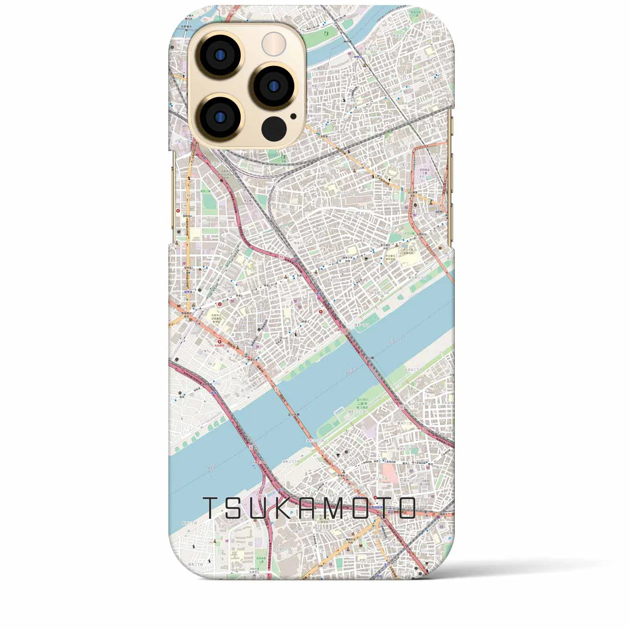 【塚本(大阪府)】地図柄iPhoneケース(バックカバータイプ)