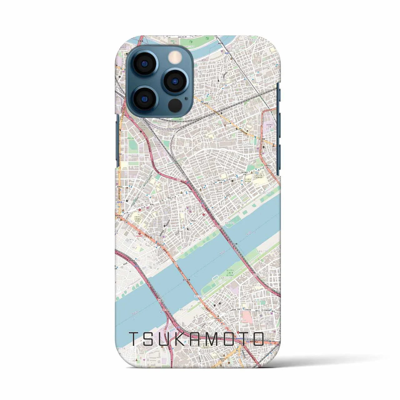 【塚本(大阪府)】地図柄iPhoneケース(バックカバータイプ)