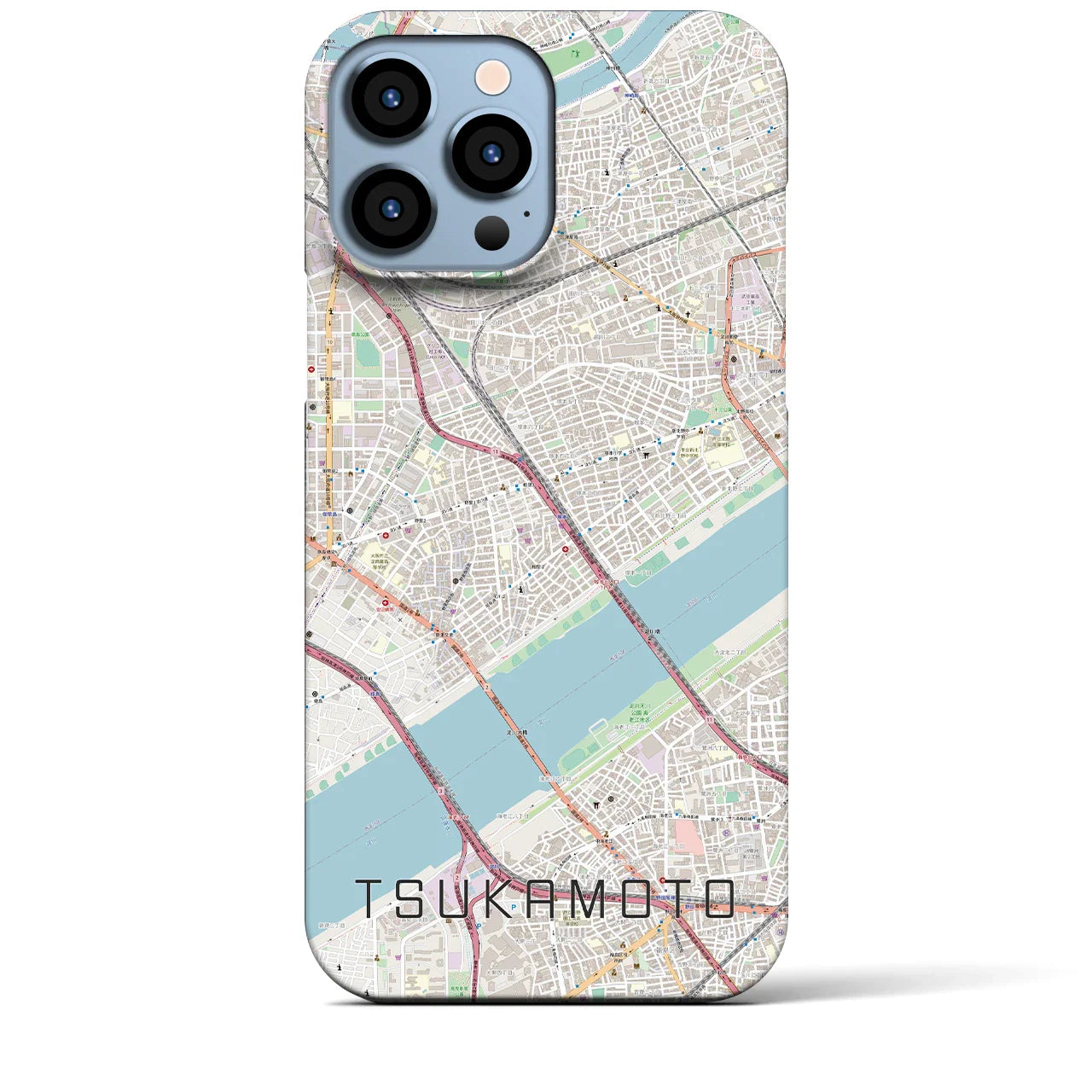 【塚本(大阪府)】地図柄iPhoneケース(バックカバータイプ)