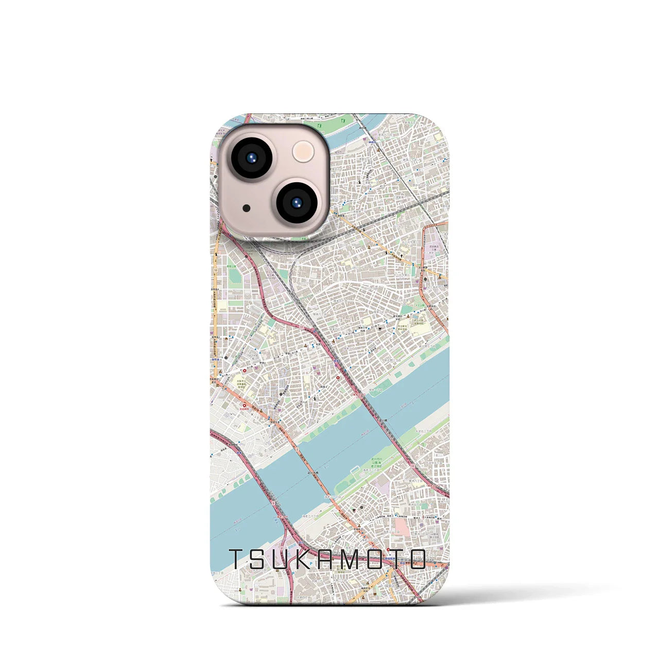 【塚本(大阪府)】地図柄iPhoneケース(バックカバータイプ)