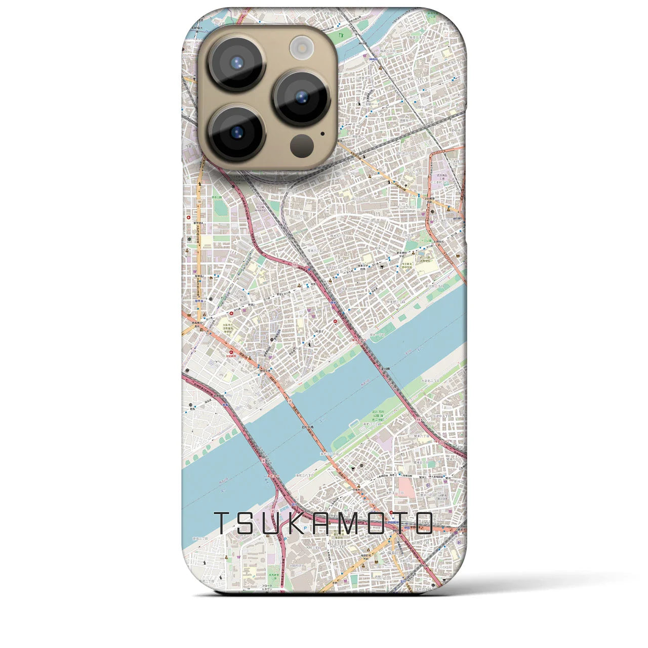 【塚本(大阪府)】地図柄iPhoneケース(バックカバータイプ)