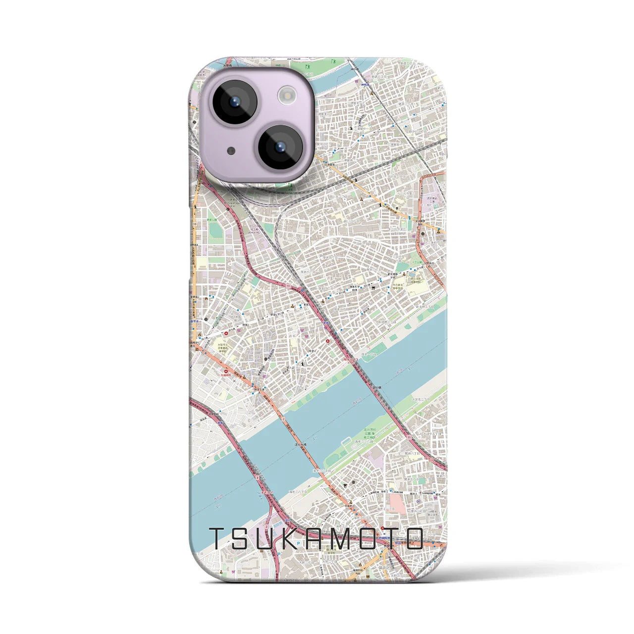 【塚本(大阪府)】地図柄iPhoneケース(バックカバータイプ)