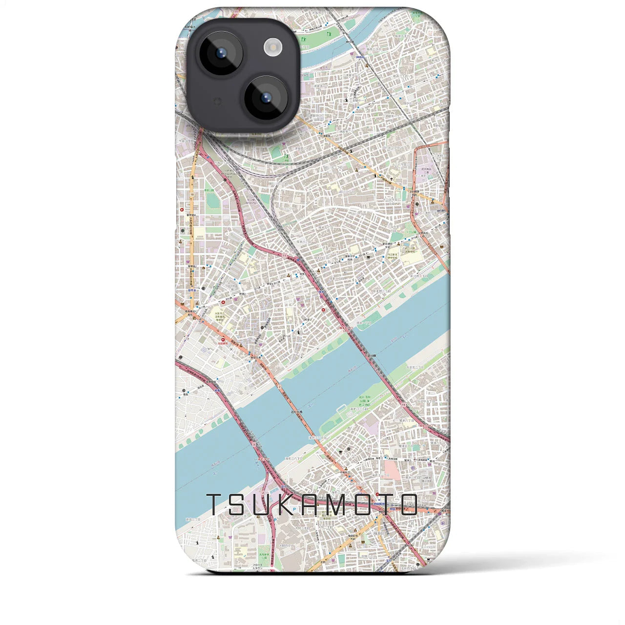 【塚本(大阪府)】地図柄iPhoneケース(バックカバータイプ)