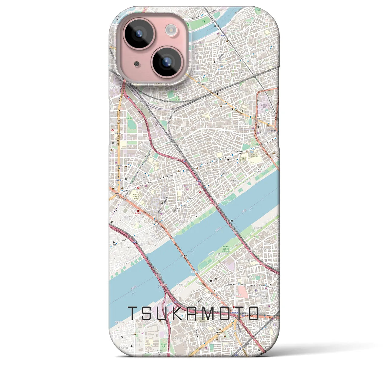 【塚本(大阪府)】地図柄iPhoneケース(バックカバータイプ)