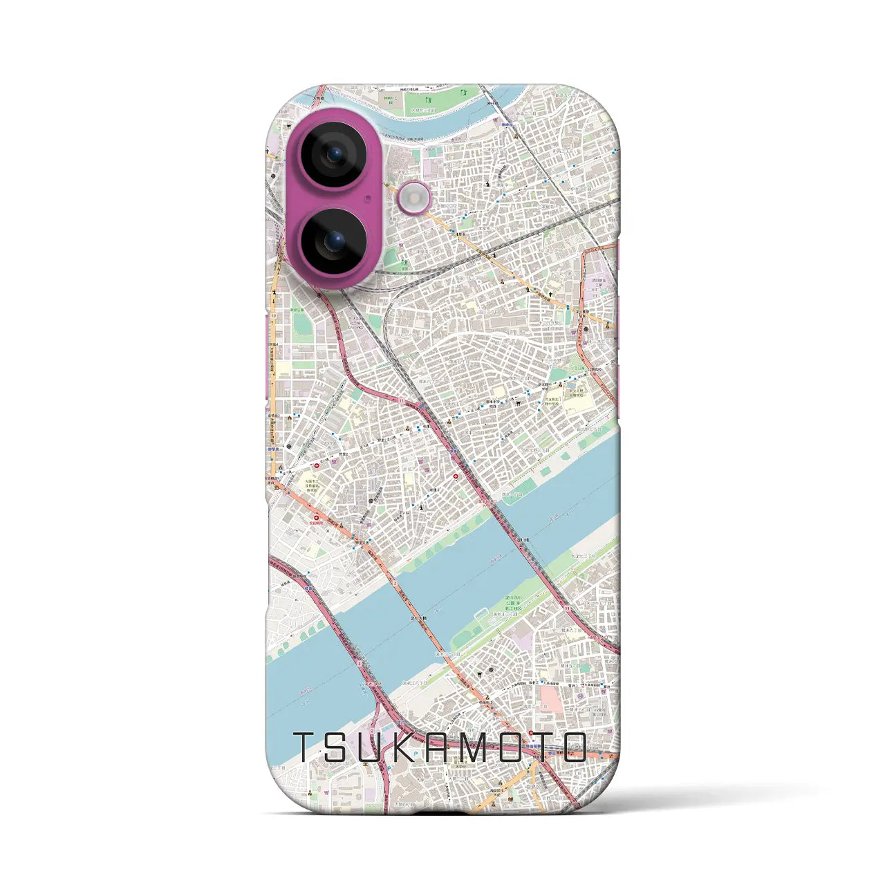 【塚本(大阪府)】地図柄iPhoneケース(バックカバータイプ)