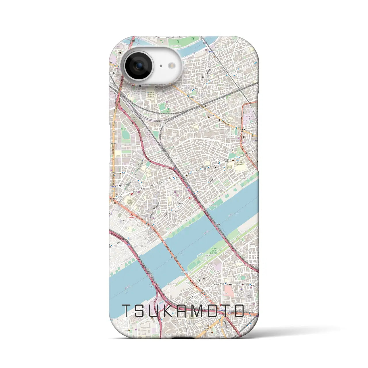【塚本(大阪府)】地図柄iPhoneケース(バックカバータイプ)