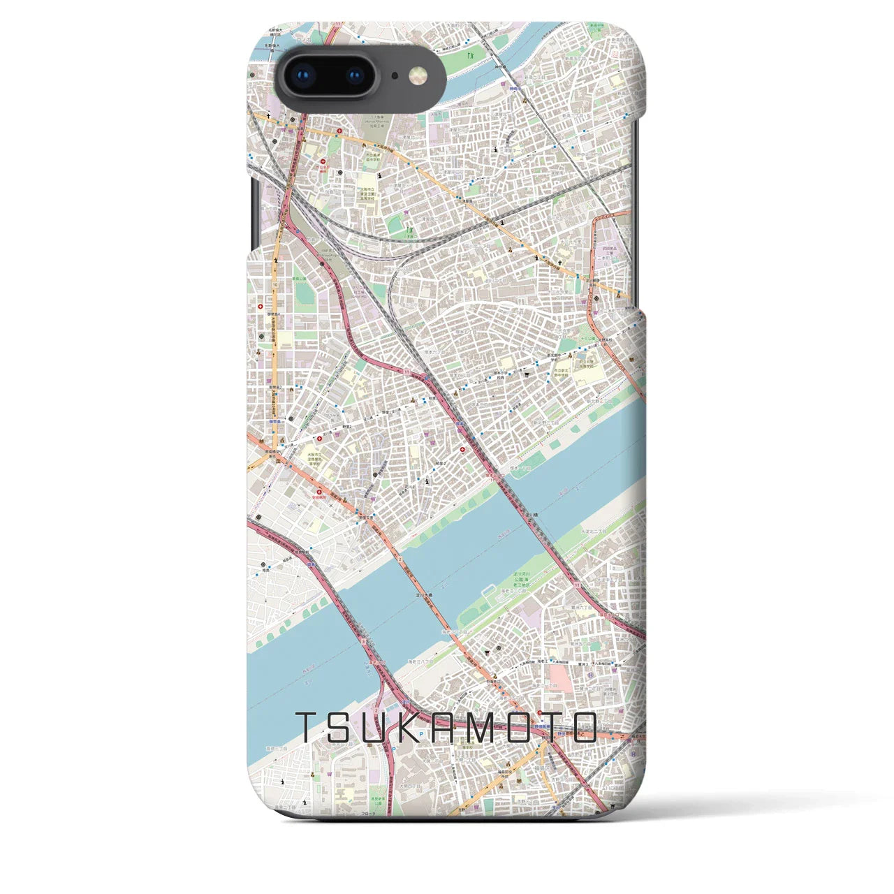 【塚本(大阪府)】地図柄iPhoneケース(バックカバータイプ)