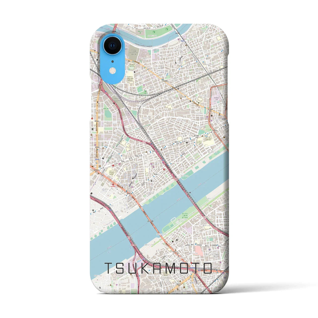 【塚本(大阪府)】地図柄iPhoneケース(バックカバータイプ)