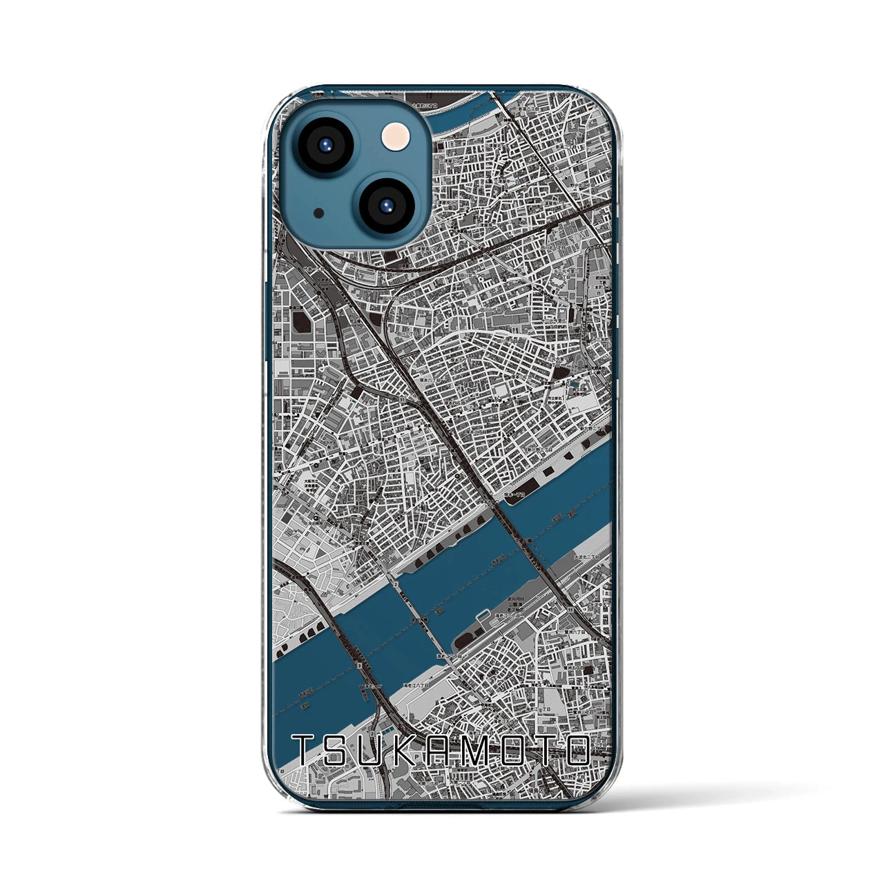 【塚本(大阪府)】地図柄iPhoneケース(クリアタイプ)