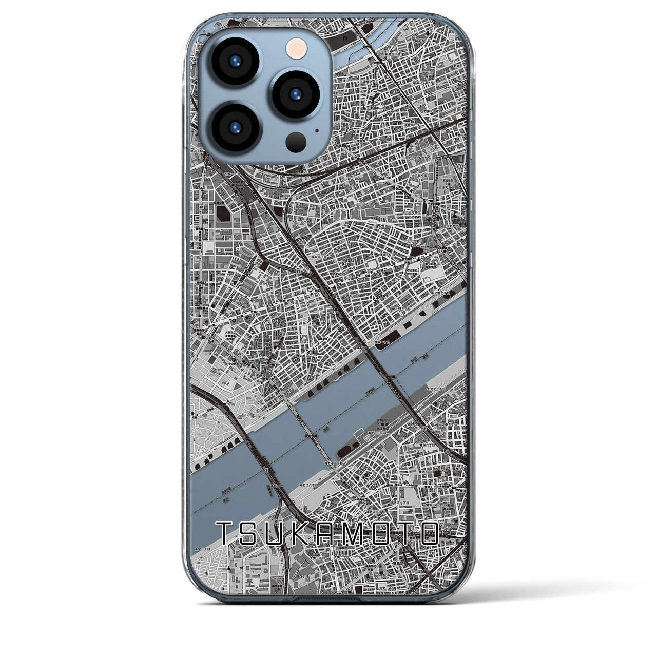 【塚本(大阪府)】地図柄iPhoneケース(クリアタイプ)