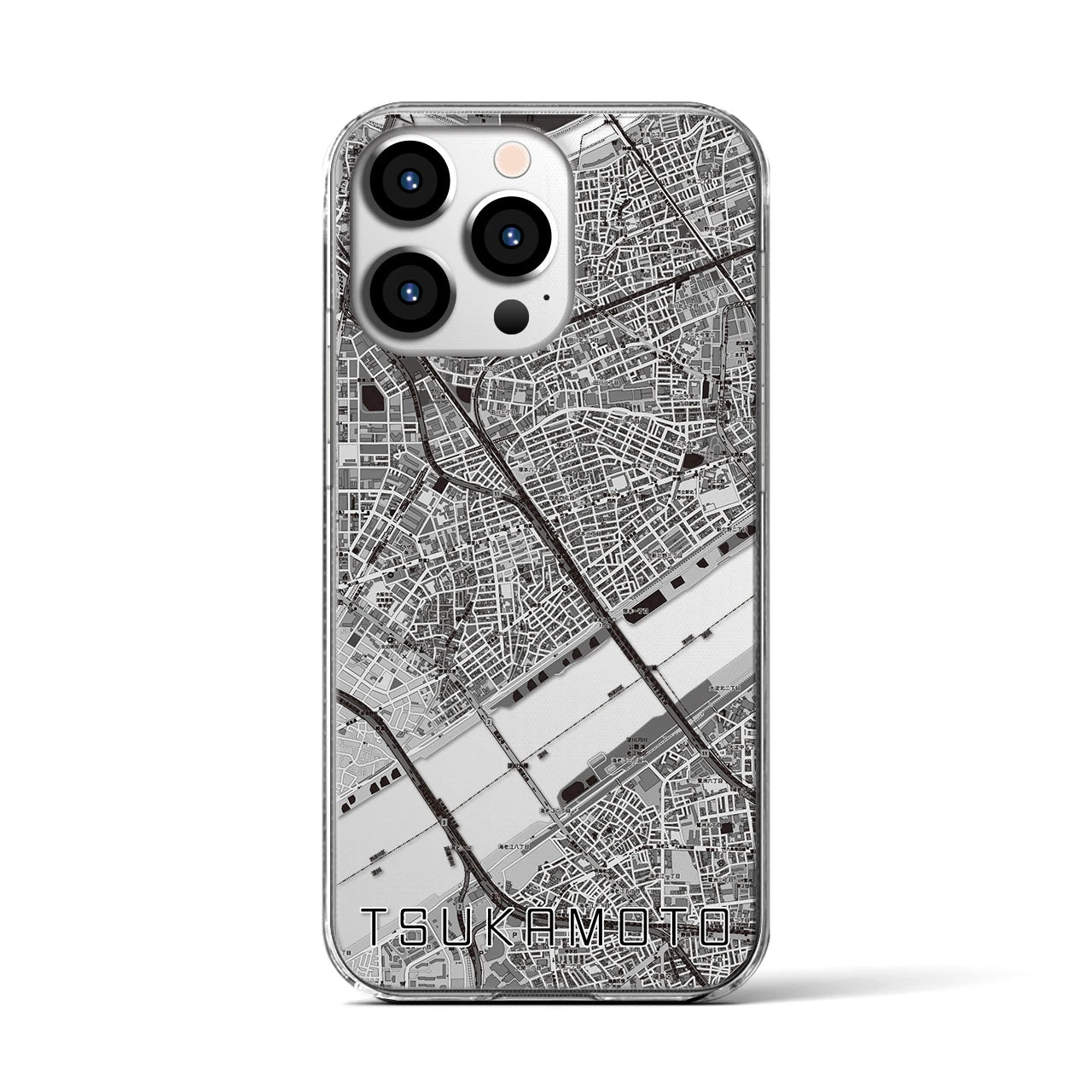 【塚本(大阪府)】地図柄iPhoneケース(クリアタイプ)