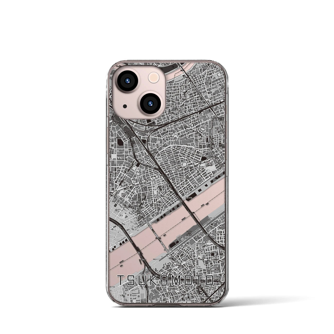 【塚本(大阪府)】地図柄iPhoneケース(クリアタイプ)