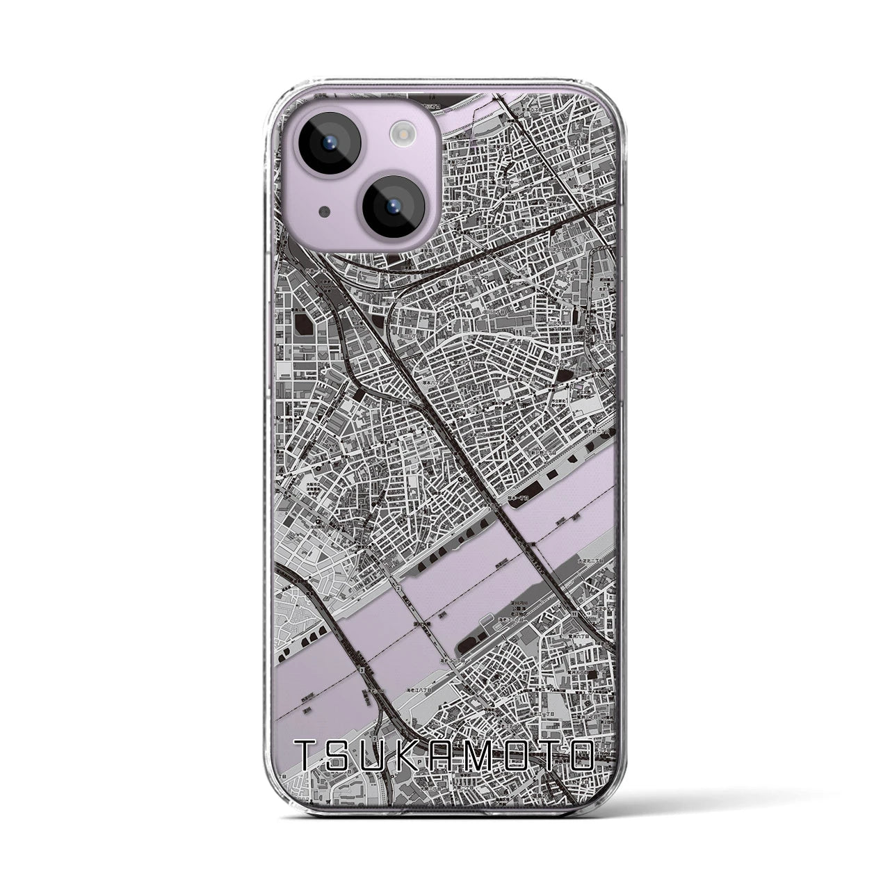 【塚本(大阪府)】地図柄iPhoneケース(クリアタイプ)