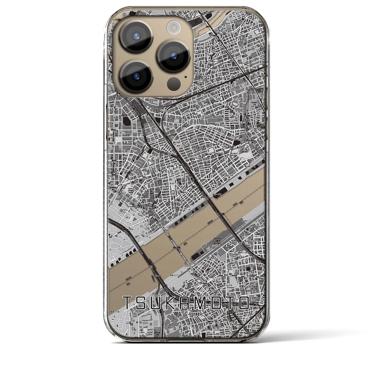 【塚本(大阪府)】地図柄iPhoneケース(クリアタイプ)