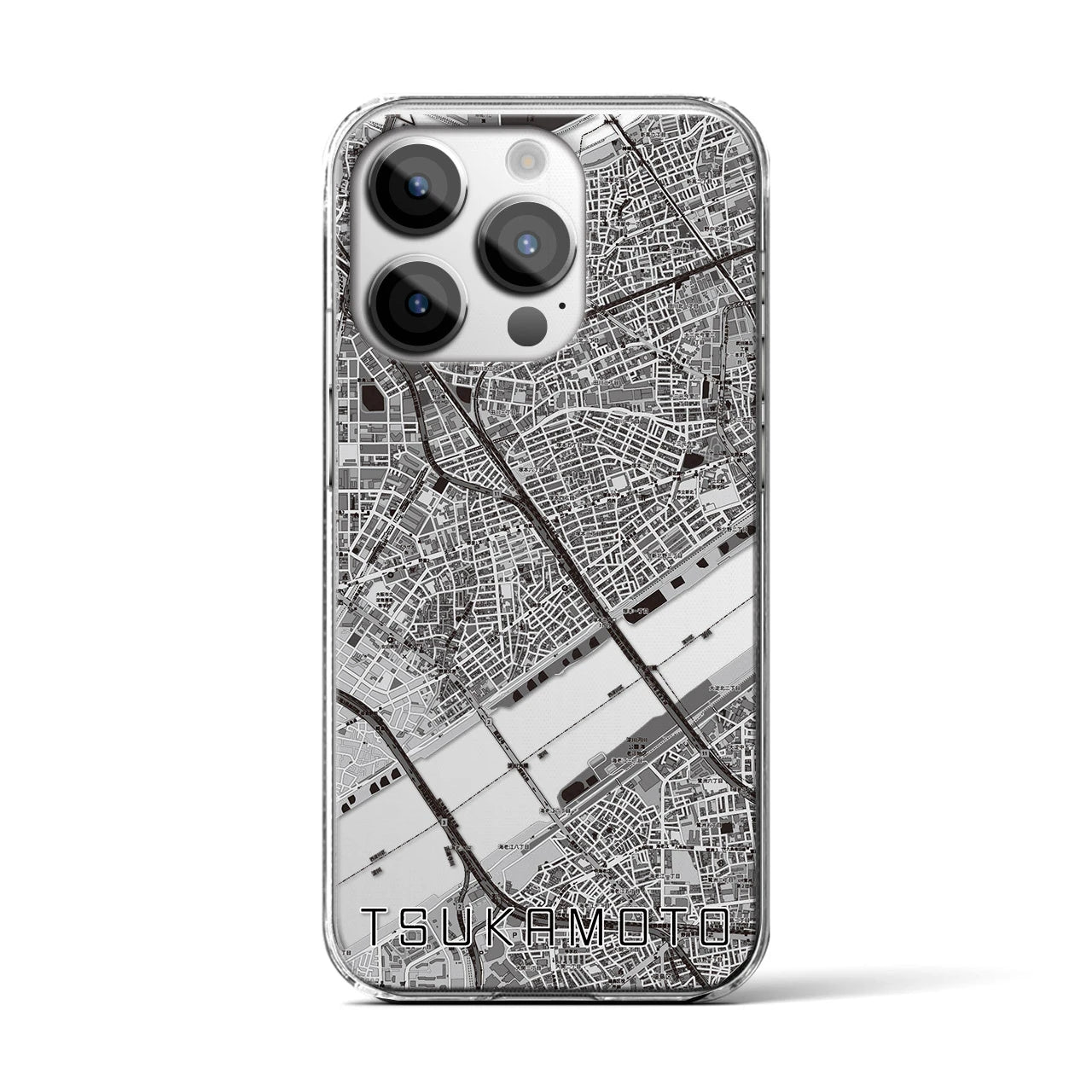 【塚本(大阪府)】地図柄iPhoneケース(クリアタイプ)