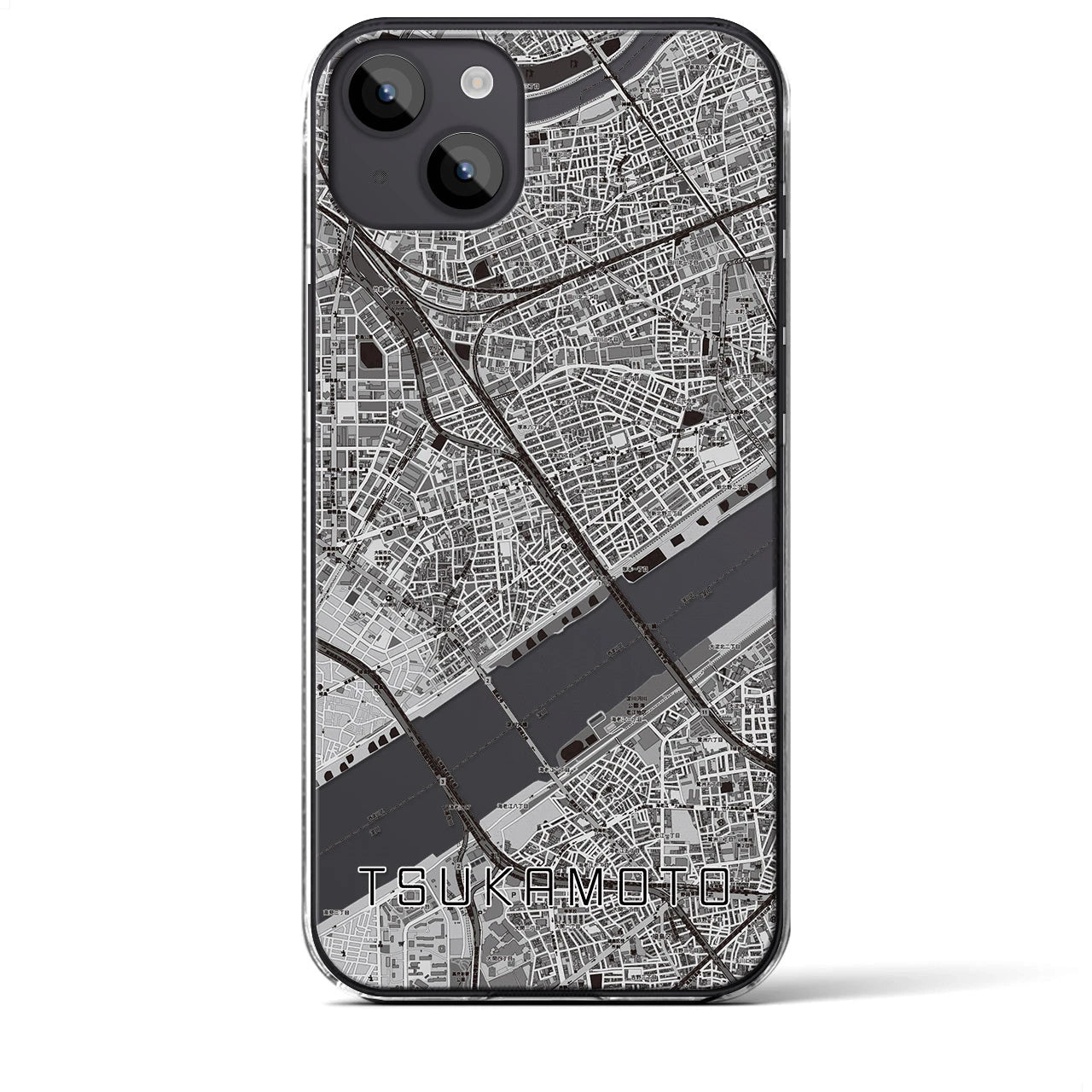 【塚本(大阪府)】地図柄iPhoneケース(クリアタイプ)