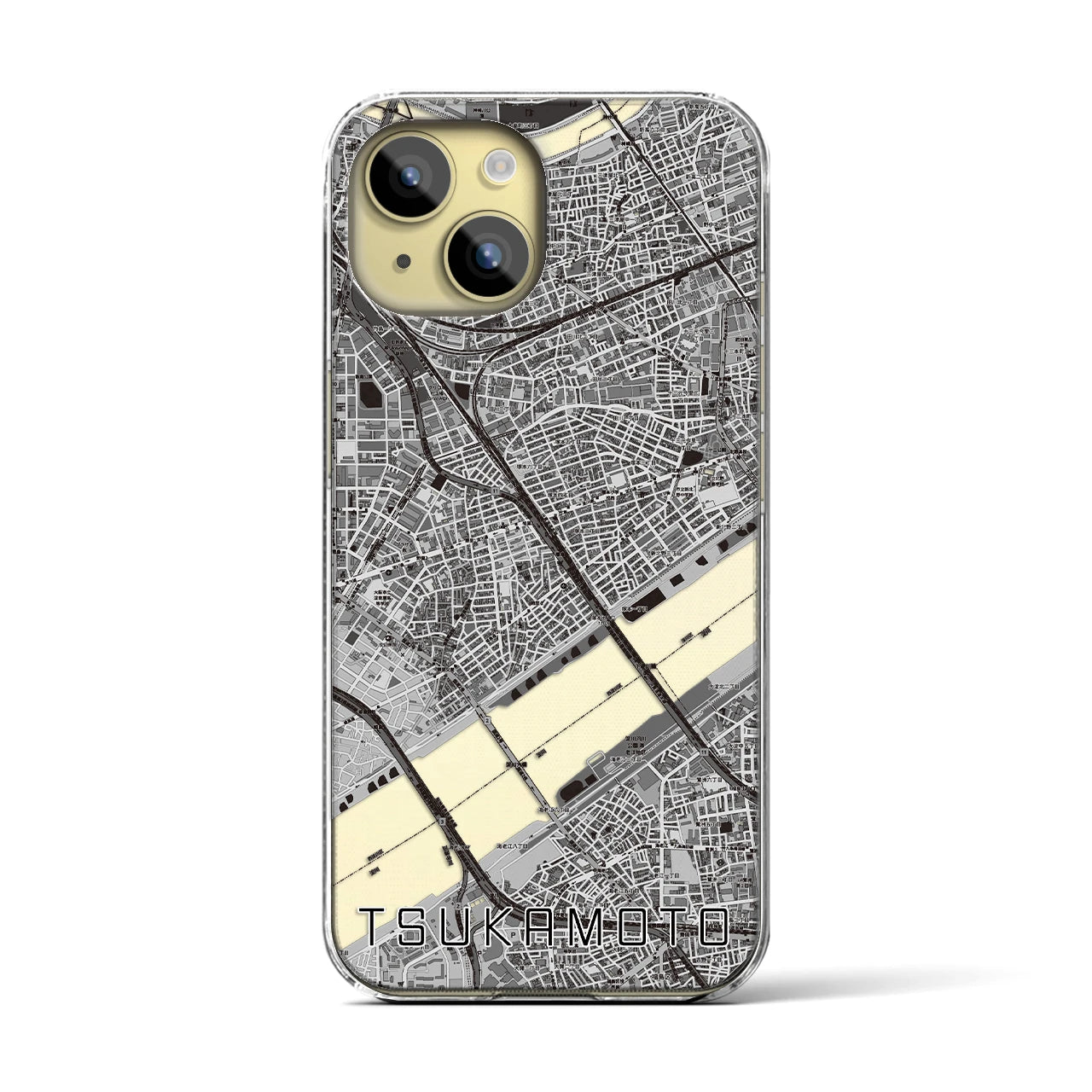 【塚本(大阪府)】地図柄iPhoneケース(クリアタイプ)